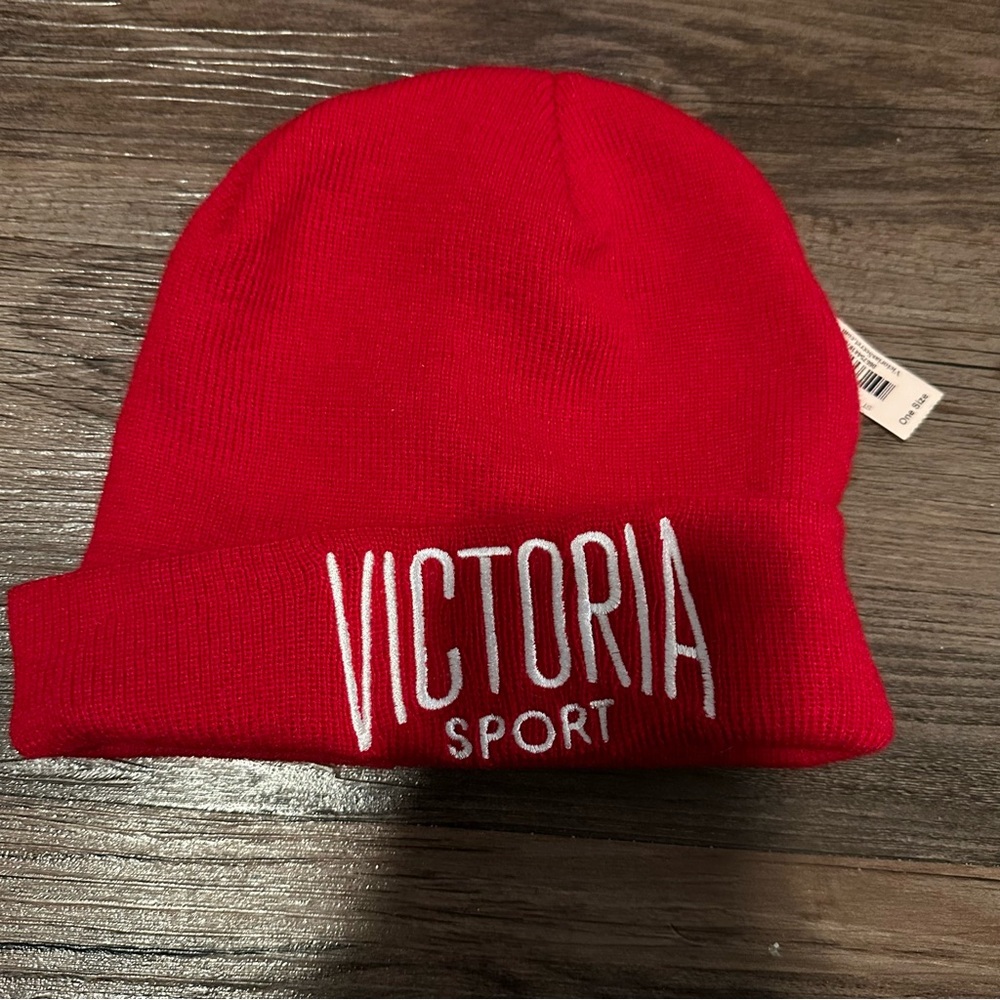 victoria’s secret red beanie